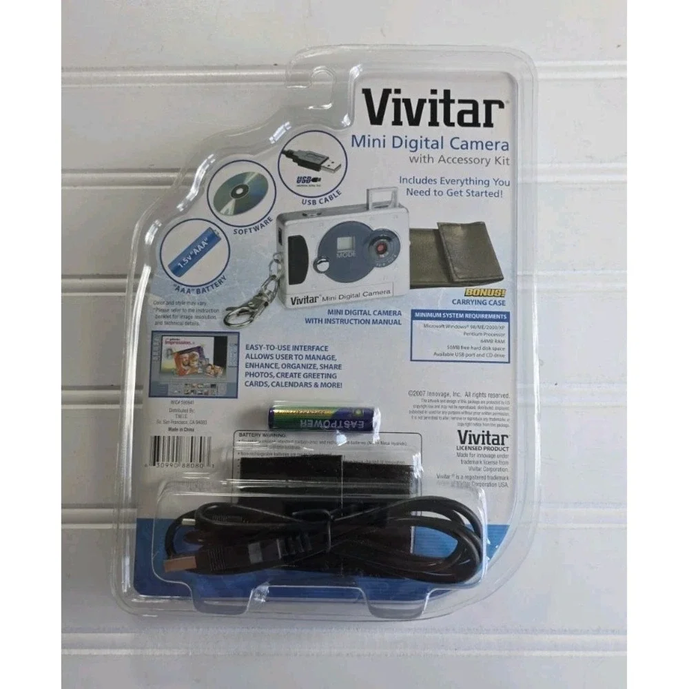 New Vivitar 3-in-1 Mini Digital Camera w WEB Cam Capability & Accessory Kit